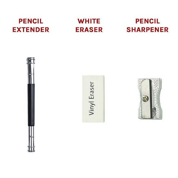 art sketch pencils oil drawing colouring graphite charcoal pencil set 72pcs/set Pencil extender, white eraser and sharpener