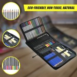 Eco-friendly coloured pencil art set in case