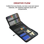 Zippered art set with coloured pencils and tools