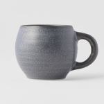 maru mug 300ml ash grey glaze Grey ceramic mug with rounded handle