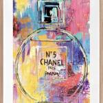v637 e646058 202508252325 00.jpg Colourful abstract painting of Chanel No.5 perfume bottle