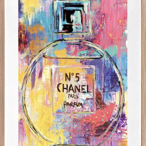 v637 e646058 202508252325 00.jpg Colourful abstract painting of Chanel No.5 perfume bottle