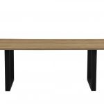 teso dining table 120cm Rectangular wooden dining table with black legs