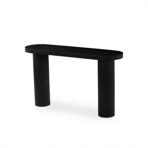 v637 e683058 00.jpg Black ribbed console table with rounded top