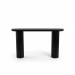 moreland console 80cm Black fluted console table with cylindrical legs