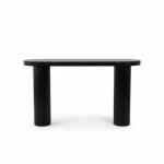 moreland console 80cm Black fluted console table with rounded top