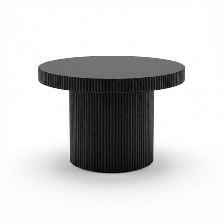 v637 e683059 00.jpg Black round table with fluted cylindrical base