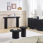 moreland coffee table 40cm Modern black furniture in bright minimalist living room