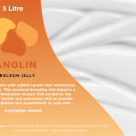 petroleum jelly with added lanolin 5 litre Lanolin petroleum jelly 5 litre product label