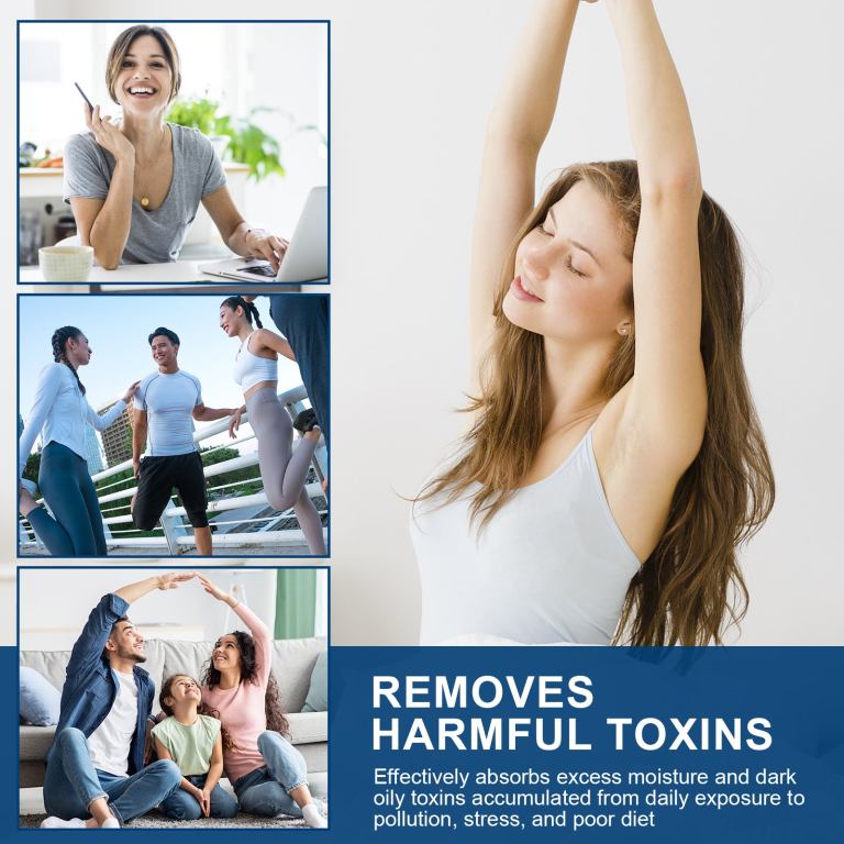 Woman stretching with healthy lifestyle collage