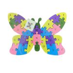 Colourful butterfly alphabet puzzle with A–Z pieces