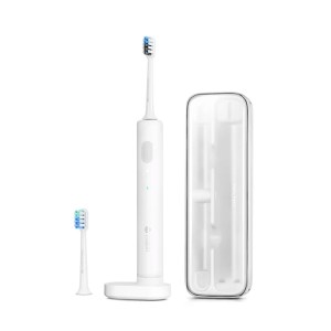 Electric toothbrush with spare head and travel case