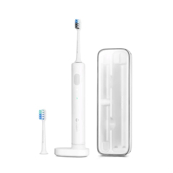 Electric toothbrush with spare head and travel case
