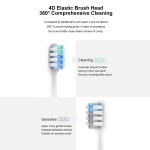 4D elastic toothbrush head with dual bristles