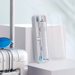 Portable electric toothbrush travel case with spare heads