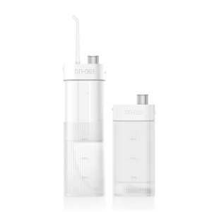 Two DR.BEI portable water flossers with clear tanks