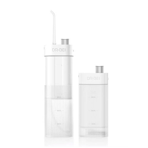 Two DR.BEI portable water flossers with clear tanks