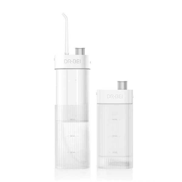 Two DR.BEI portable water flossers with clear tanks