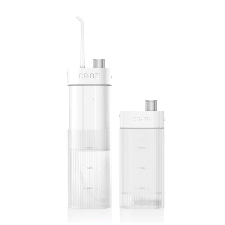 Two DR.BEI portable water flossers with clear tanks