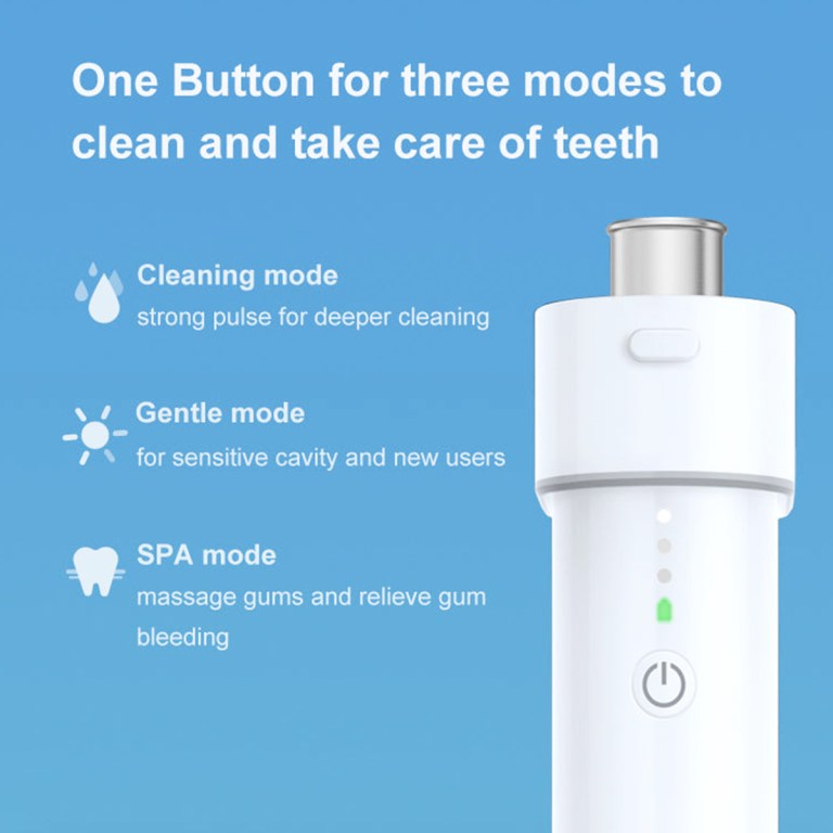 Electric toothbrush with three cleaning modes