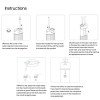 Water flosser setup and usage instructions diagram