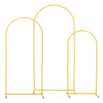v952 bydgmjsjt6ftqca1u001v0 00.jpg Three yellow metal arch frames on white background