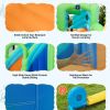 inflatable bounce house, 3.4 x 3.74 x 2.13 m inflatable bounce house water slide, bouncer castle with castle bounces, basketball hoop, splash pool & water ring toss, for 3 to 4 kids ages 3 to 8 Kids inflatable jumping castle safety features overview