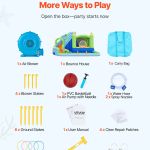 Inflatable bounce house accessories and included items