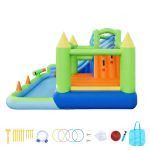 Inflatable water slide bouncy castle with splash pool
