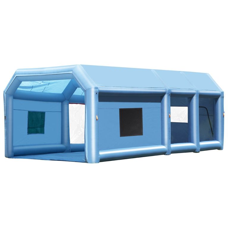 Large blue inflatable portable shelter tent