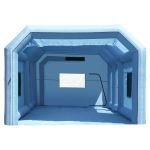 Inflatable portable spray paint booth interior