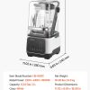 Commercial blender with sound enclosure and dimensions