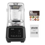 VEVOR countertop blender with soundproof cover and cookbook