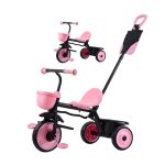Pink toddler tricycle with parent push handle