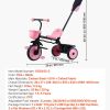 toddler tricycle & stroller for 18 months to 5 year old, kids trike with parent push handle, adjustable seat & storage for outdoor play, tricycle for toddlers, birthday toy for boys and girls Pink and black kids tricycle with push handle