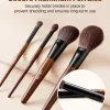 Makeup brushes with secure aluminium ferrules