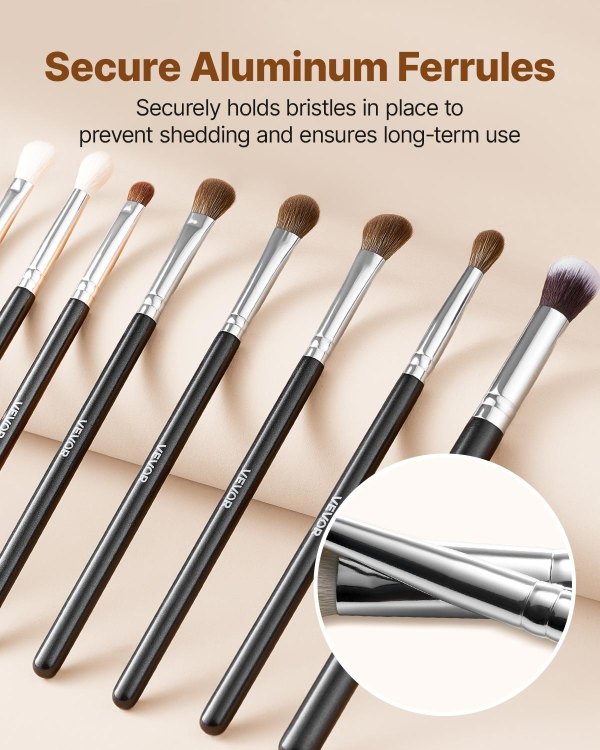 34 piece makeup brush set, professional brushes kit for foundation blending eyeshadow concealer blush with soft bristles, ergonomic wood handle, travel friendly case included Makeup brushes with secure aluminium ferrules