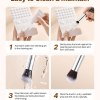 34 piece makeup brush set, professional brushes kit for foundation blending eyeshadow concealer blush with soft bristles, ergonomic wood handle, travel friendly case included Step-by-step guide to cleaning makeup brushes