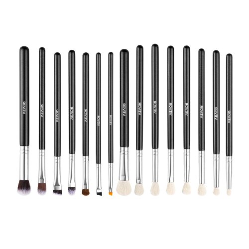 v952 hzstzxjstzhcpxxsi001v0 202601141550 00.jpg Set of black-handled makeup brushes on white background