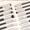 15-piece makeup brush set with labelled brushes