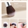 Ultra-soft high-density makeup brush bristles close-up
