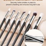 15 piece makeup brush set for foundation blending eyeshadow, professional vegan brushes with soft synthetic bristles, ergonomic wood handle & aluminum ferrule, portable and travel friendly Makeup brushes with secure aluminium ferrules