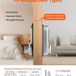 Door lock fitting multiple door types and thicknesses