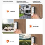 High-strength zinc alloy keypad door lock outdoors