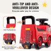 ride on push car for toddlers, ages 1 3, ride racer, sit to stand toddler ride on toy, classic kids ride on car with music steering wheel & under seat storage, ride on toy for boys girls, red Kids red ride-on fire truck with anti-tip design