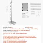 vacuum stand, compatible with dyson g5 v15 v12 v11 v10 v8 v7 v6 series upright vacuums cleaners & accessories, stable vacuum stand holder with 6 hooks and non slip footpads, gray Silver VEVOR vacuum stand with accessories and dimensions