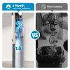 devanti cordless vacuum cleaner with auto empty dust station, 18kpa powerful suction 1.05kg lightweight 40mins runtime 3 speed led floor head washable hepa filter stick vacuum, oat Vacuum auto dust collection versus manual emptying comparison