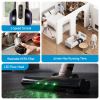 devanti cordless vacuum cleaner with auto empty dust station, 18kpa powerful suction 1.05kg lightweight 40mins runtime 3 speed led floor head washable hepa filter stick vacuum, oat Cordless stick vacuum with LED head and HEPA filter
