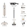 devanti cordless vacuum cleaner with auto empty dust station, 18kpa powerful suction 1.05kg lightweight 40mins runtime 3 speed led floor head washable hepa filter stick vacuum, oat Stick vacuum with HEPA filter and accessories