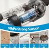 devanti cordless vacuum cleaner with auto empty dust station, 18kpa powerful suction 1.05kg lightweight 40mins runtime 3 speed led floor head washable hepa filter stick vacuum, grey Vacuum motor cutaway showing strong suction power